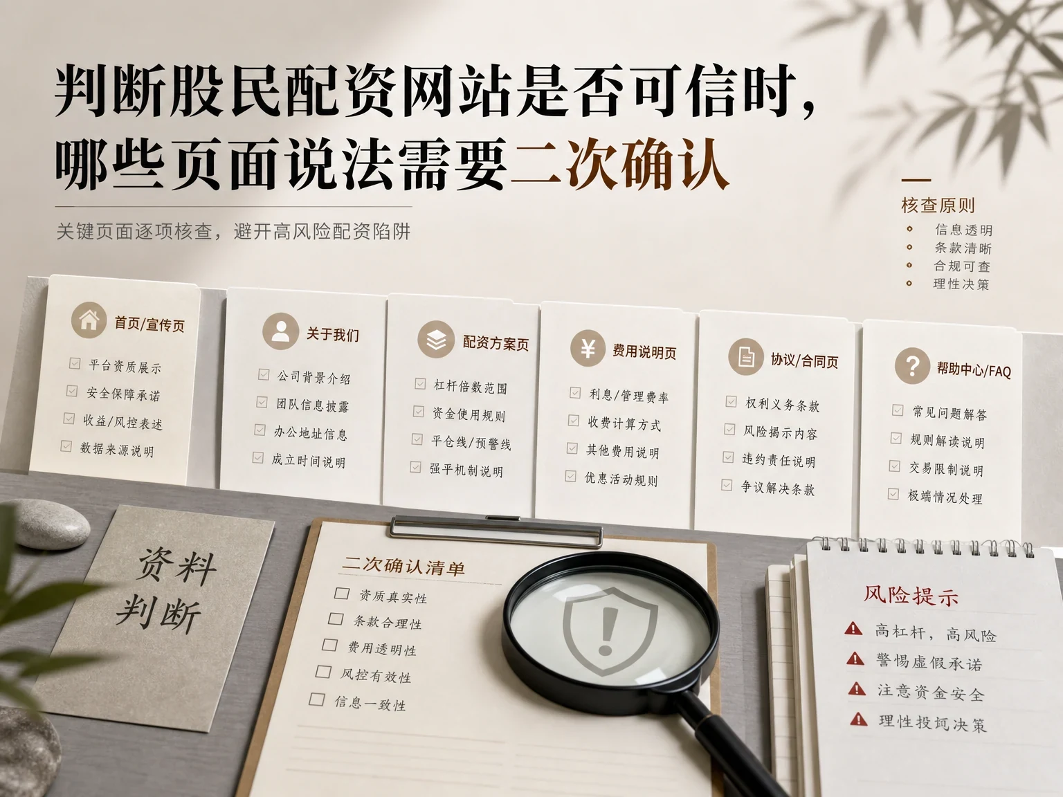 判断股民配资网站是否可信时,哪些页面说法需要二次确认缩略图